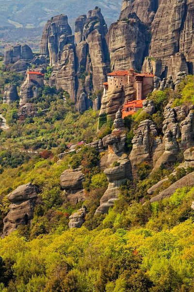 Greece-Meteora Greek Orthodox monasteries in the mountains